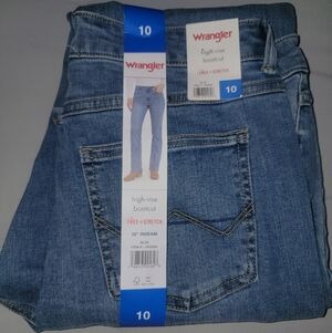 Wrangler High-Rise Bootcut Jeans - Blue Denim